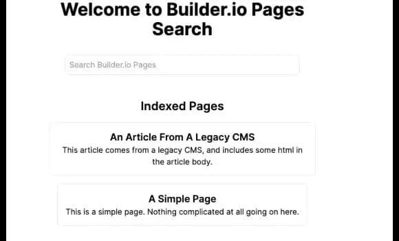 Algolia Search Indexed Pages
